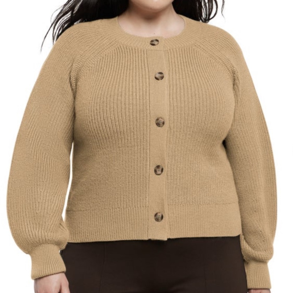 Banana Republic Women's Tan Knit Button‎ Front Cardigan XXL NEW